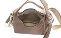Amiek Quinn handtasje taupe vegan leer 20cm