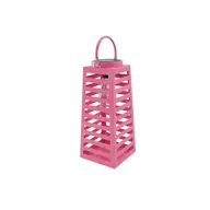 Housevitamin Solar lantaarn windlicht roze metaal 32,5 cm