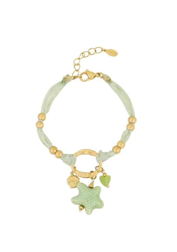 Lovedrunky Starry Armband Groen Goud Verstelbaar