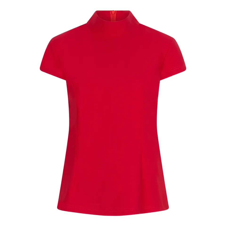 Laboutiek Donna Cap Sleeve Travel Top rood col