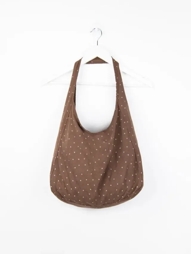 Amiek Stipjes draagtas bruin met stippen 39 cm