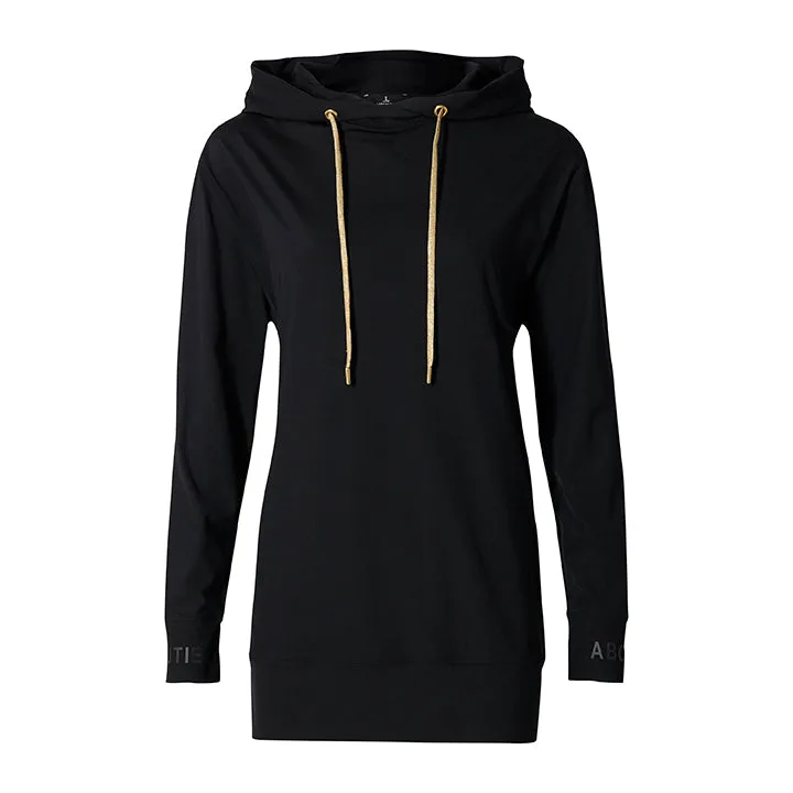Laboutiek Sport hoodie zwart gouden koordjes