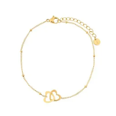 Amiek Share Hearts Armband Goud Staal