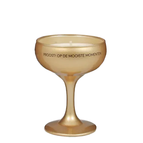 Amiek Mooiste Momenten geurkaars champagneglas tonka