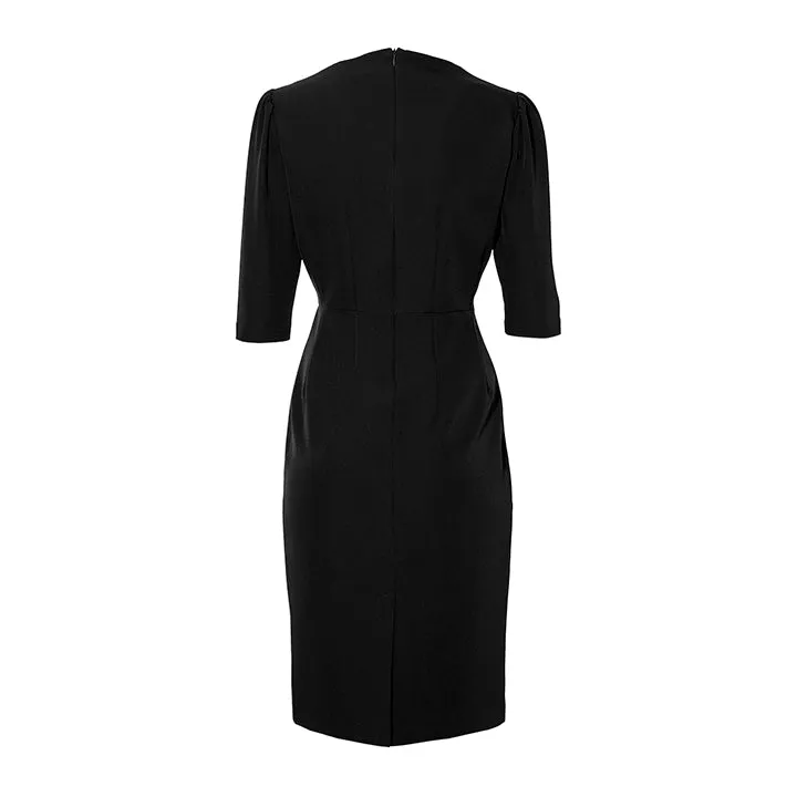 Laboutiek The Shoulder jurk zwart zakelijk