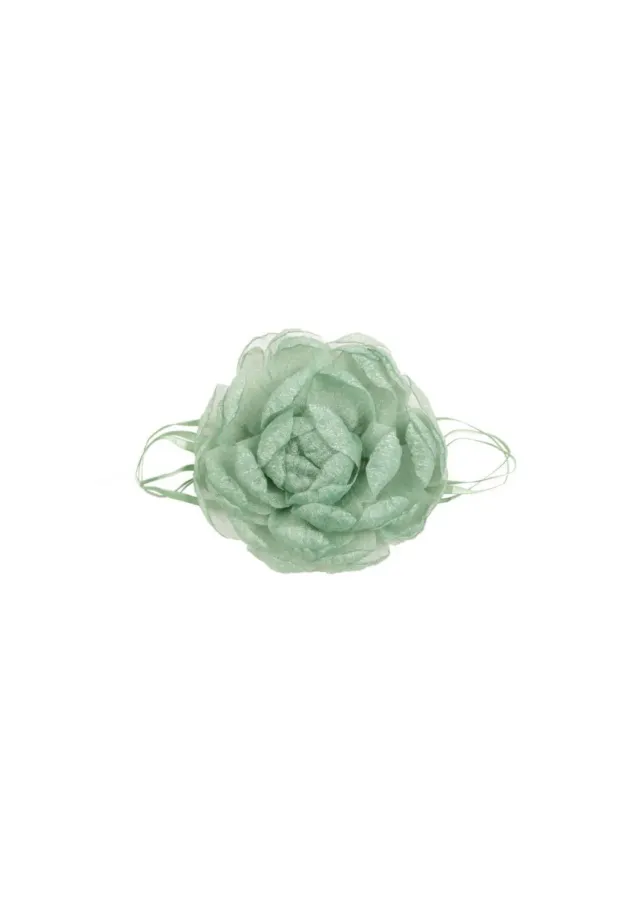 LOVEDRUNKY Flower rope choker ketting groen 160cm