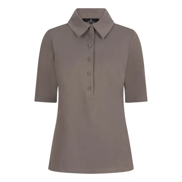 Laboutiek Chic Polo taupe travel dames polo