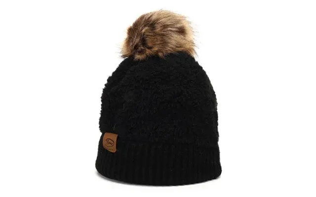 Amiek St Moritz muts zwart met pompon