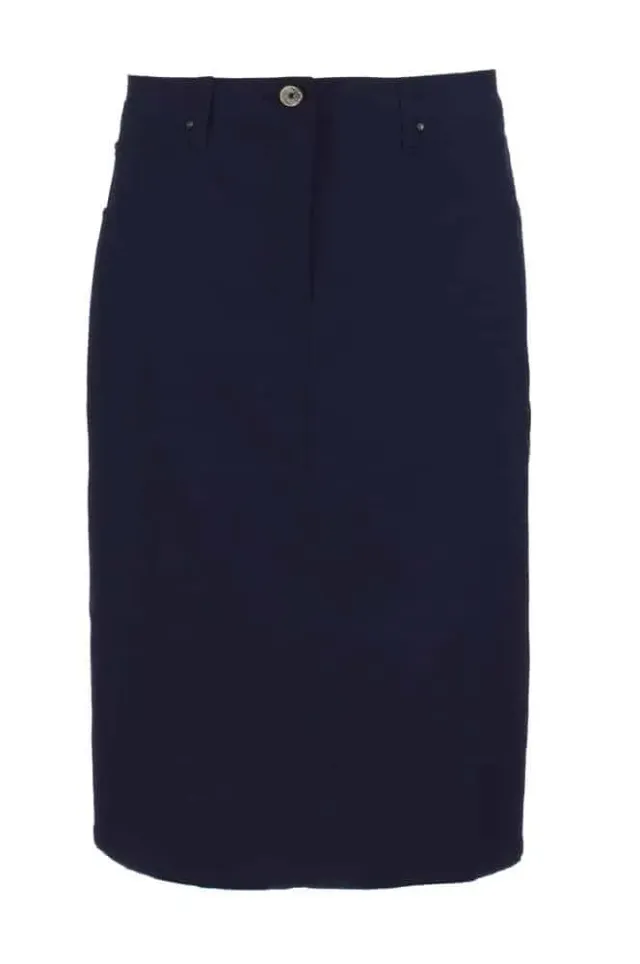 Inizia Lavijn rok donkerblauw stretch gevoerd