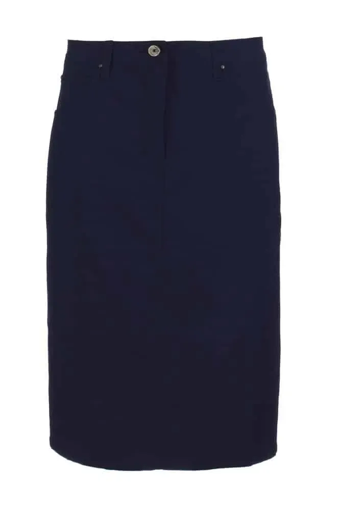 Inizia Lavijn rok donkerblauw stretch gevoerd
