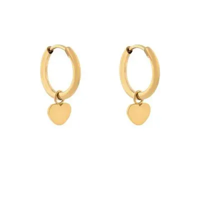 Amiek Essentialistics Heart oorbellen goud waterproof