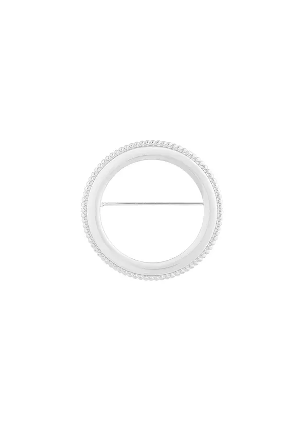 LOVEDRUNKY Cirkel Broche Zilver 4,2 cm Speld