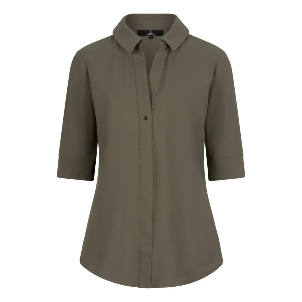 Laboutiek Ivanka Short Sleeve travel blouse groen