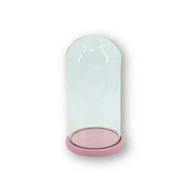 Amiek Stolp Groot glazen stolp lichtroze 32 cm
