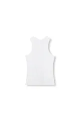 Amiek Raquel hemdje wit ribjersey glitter