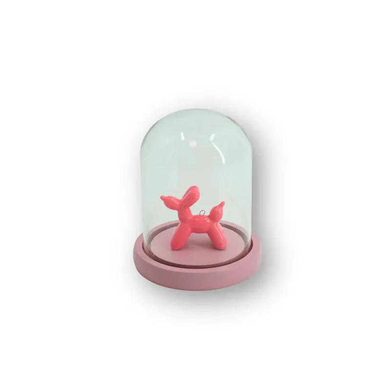 Amiek Stolp Klein lichtroze glas 11x15 cm