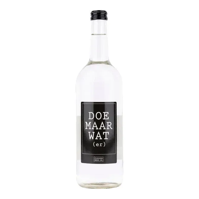 Amiek Doe maar wat(er) bruiswater fles kado