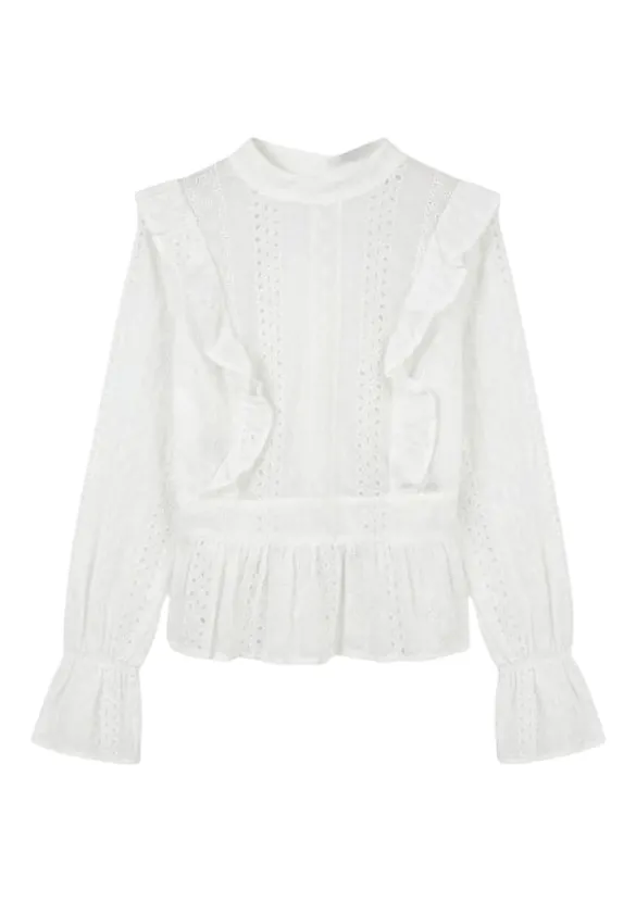 LOVEDRUNKY Embroidery Open Back top wit broderie