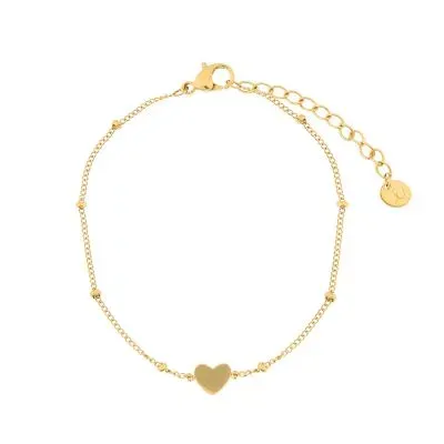 Amiek Share Heart Armbandje zilver stainless steel