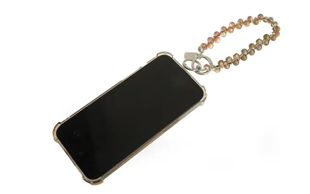 Amiek Hedy telefoonbandje brons met kristal