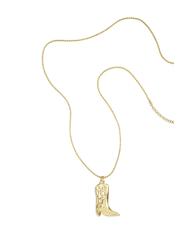 LOVEDRUNKY Cowboy Boot ketting goud verstelbaar western