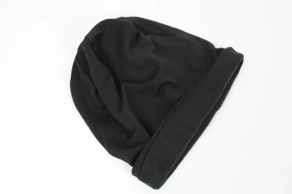 LOVEDRUNKY Beanie muts zwart fleece gevoerd