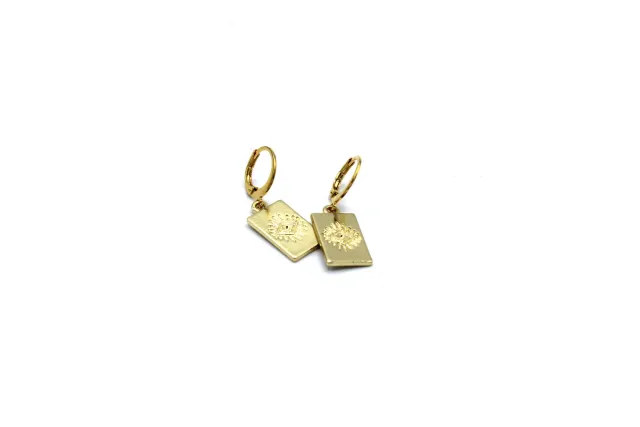 LOVEDRUNKY Hoops Eye oorbellen goud oog