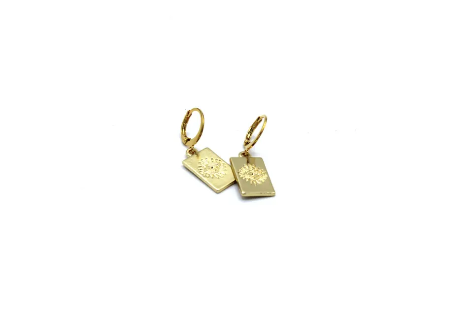 LOVEDRUNKY Hoops Eye oorbellen goud oog