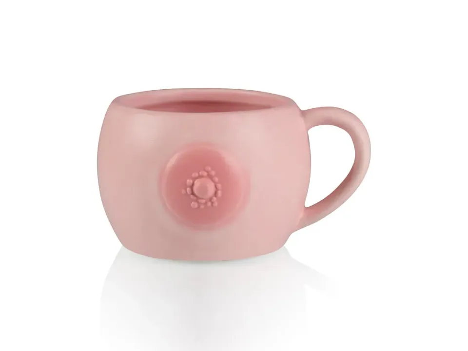 Amiek Boob Mug mok keramiek roze grappig