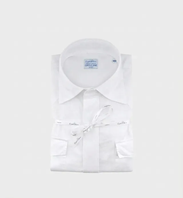 Pisano X Officine Luca overhemd ivoor katoen
