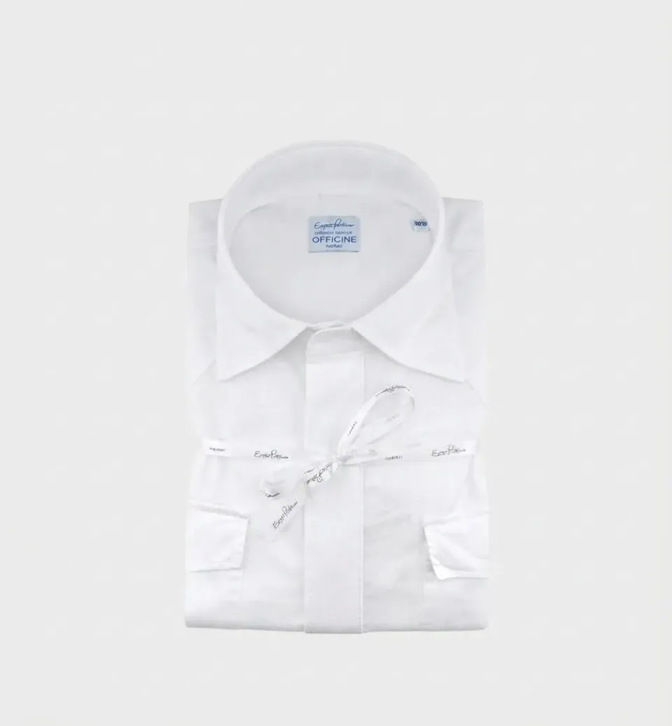 Pisano X Officine Luca overhemd ivoor katoen