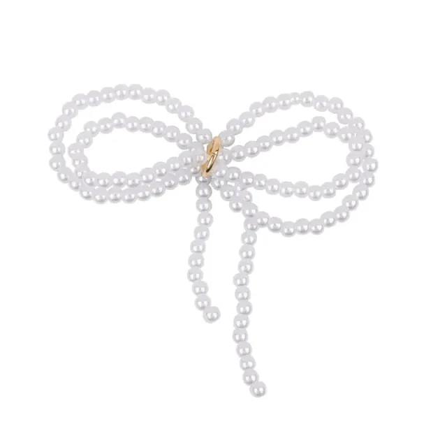 Amiek Shoelace Pearl Bow strik parel 1 stuk