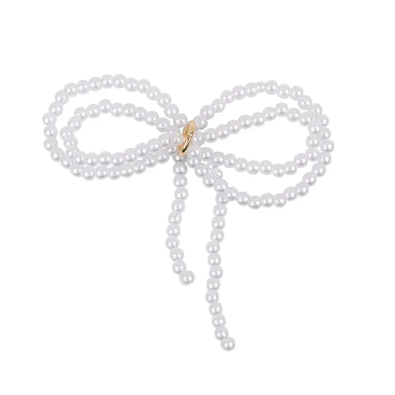 Amiek Shoelace Pearl Bow strik parel 1 stuk