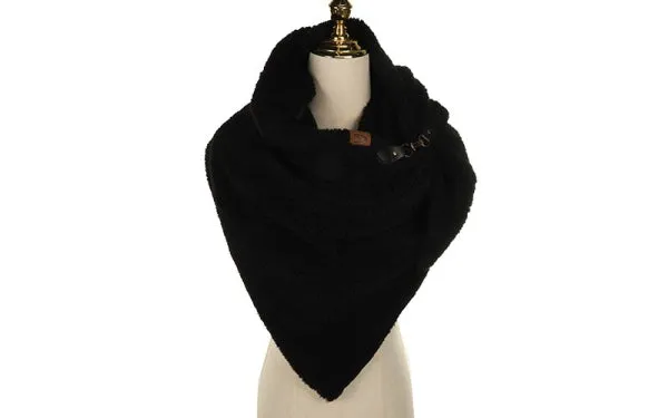 Amiek Tolosa Black sjaal zwart teddy 180x70