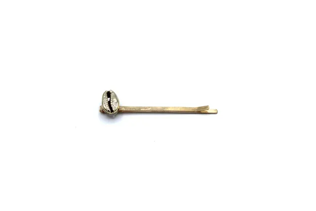 LOVEDRUNKY Schelp haarspeld goud 7 cm