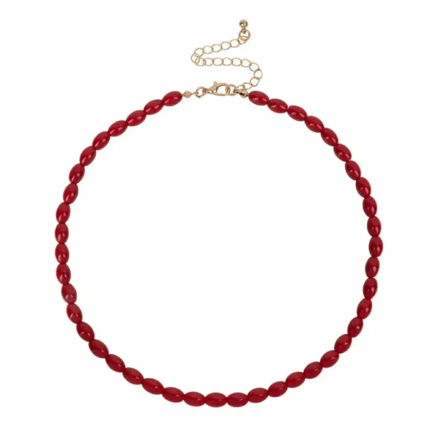 Amiek Lucy Necklace ketting rode kralen