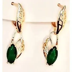 Tatyana Filigree Leaf oorbellen paars blad strass