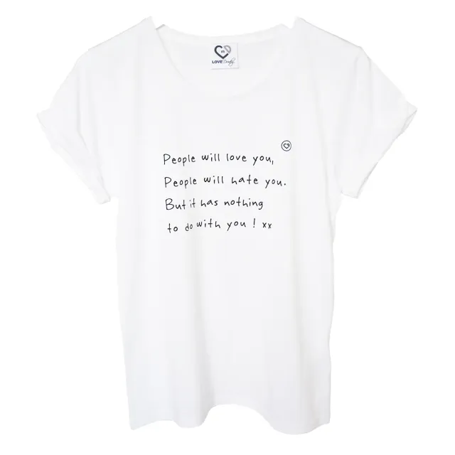 LOVEDRUNKY People Will Love You T-shirt wit