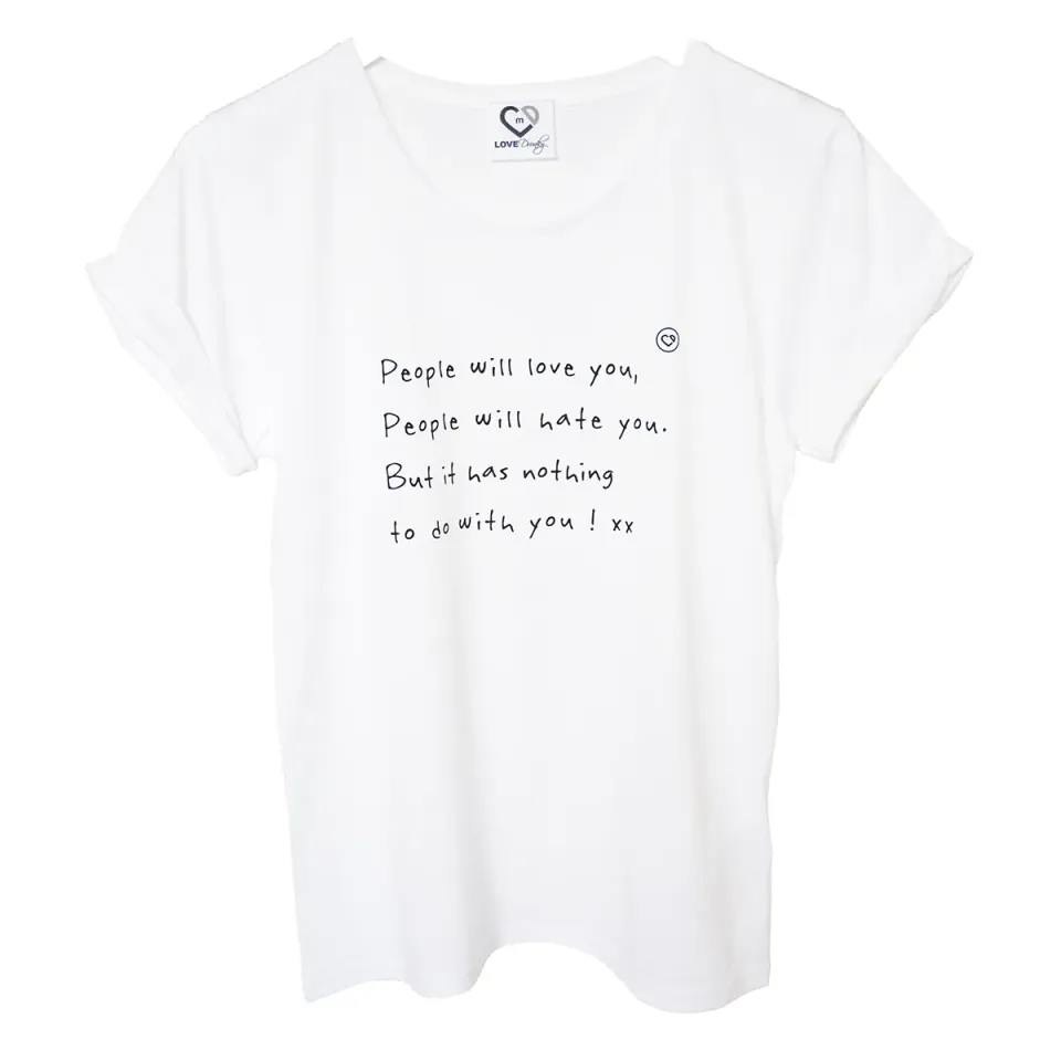 LOVEDRUNKY People Will Love You T-shirt wit