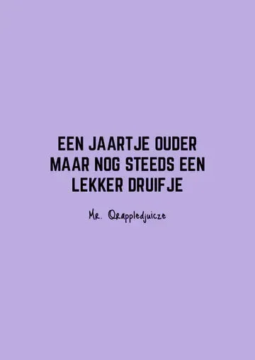 Amiek Lekker Druifje kaart roze A6