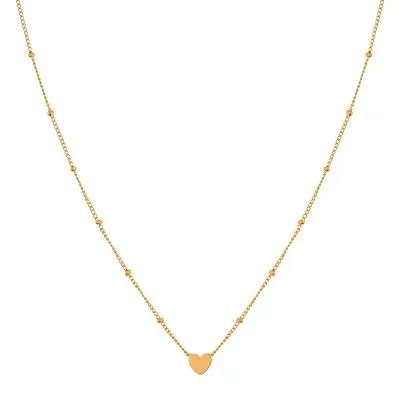 Amiek Share Heart ketting staal goud 42 cm
