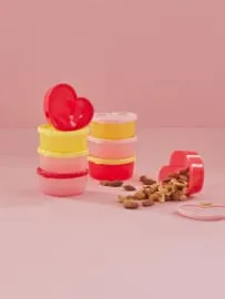 Amiek Hartjes foodbox snackbakjes 8 stuks roze