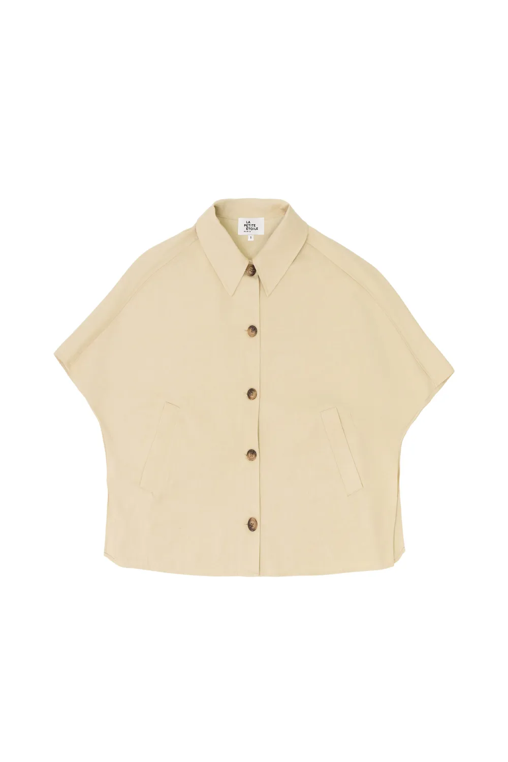La Petite Etoile Netta cape beige korte lengte