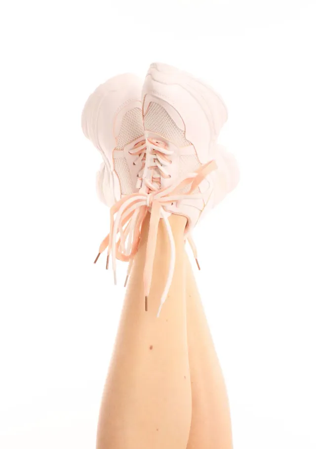 LOVEDRUNKY Laura Sneakers Roze dubbele veter
