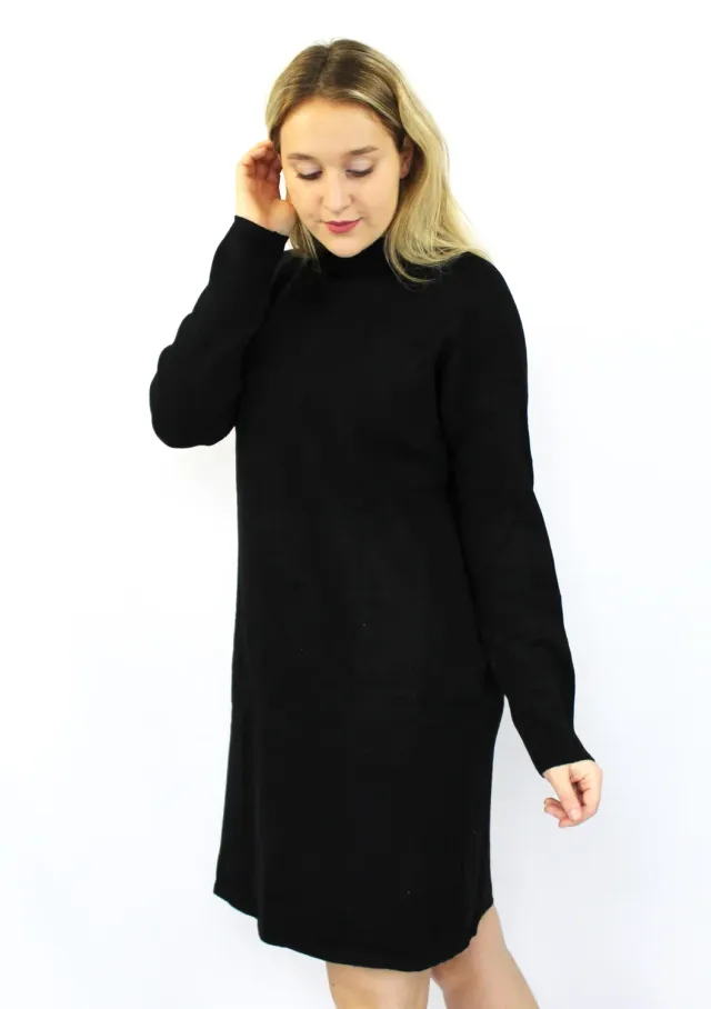 LOVEDRUNKY Knitted jurk zwart one size