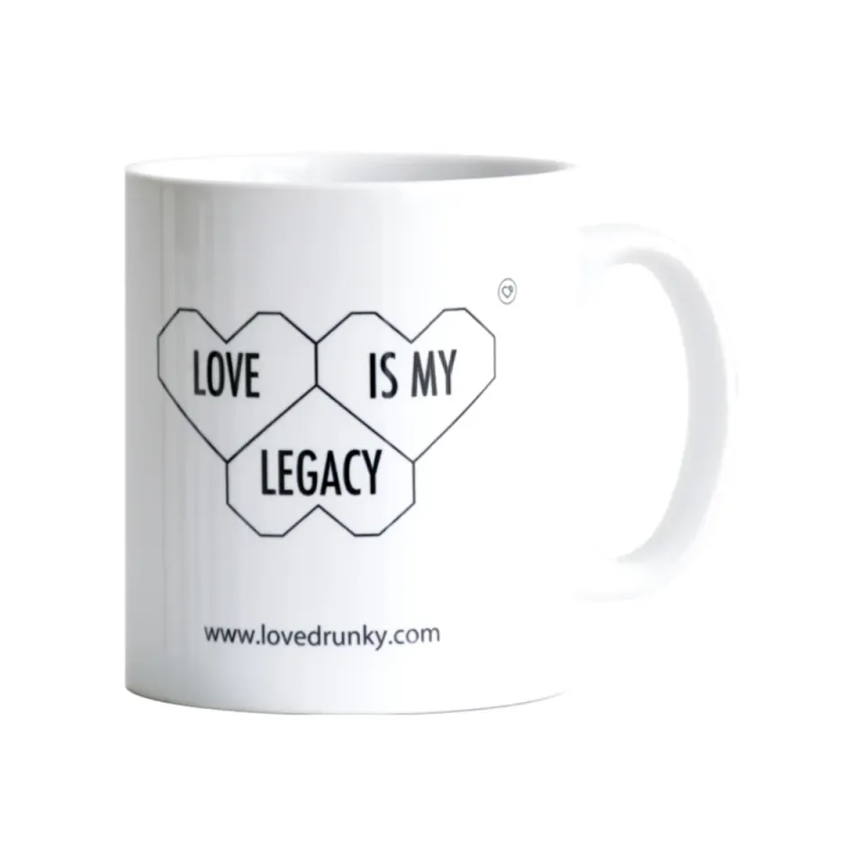 LOVEDRUNKY Love is my Legacy mok met tekst
