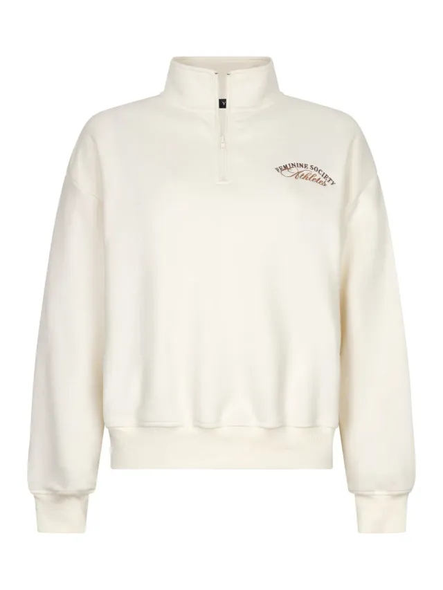 Amiek Feminine Society sweater ecru katoen