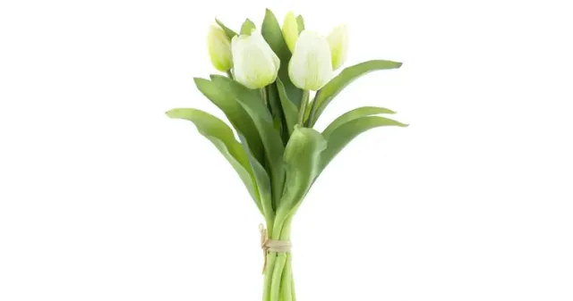 Amiek Real Touch Tulpen kunsttulpen cream 7 stuks 31 cm