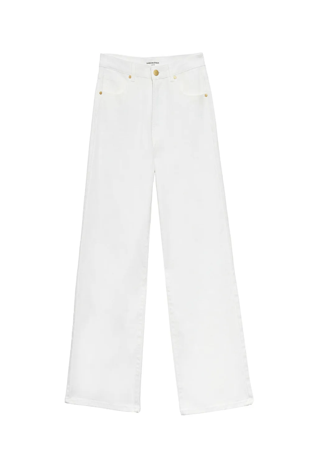 La Petite Etoile Zephyr rechte jeans wit hoge taille