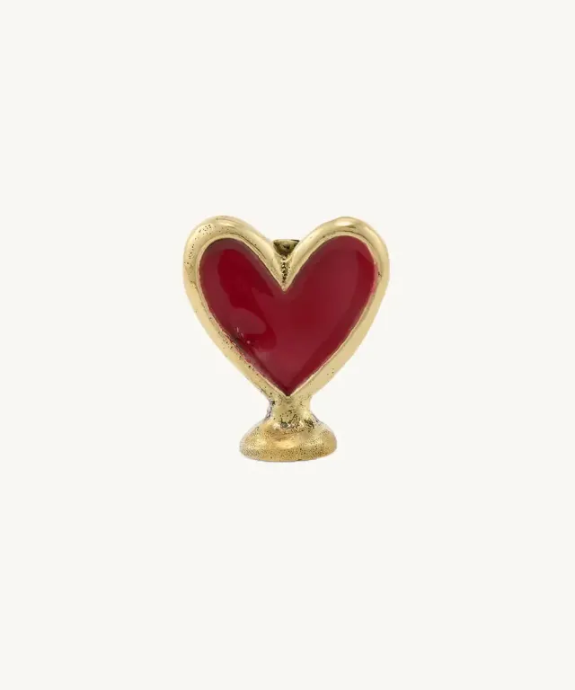 Amiek Pyar Hart Memohouder Messing 5x4x2 cm
